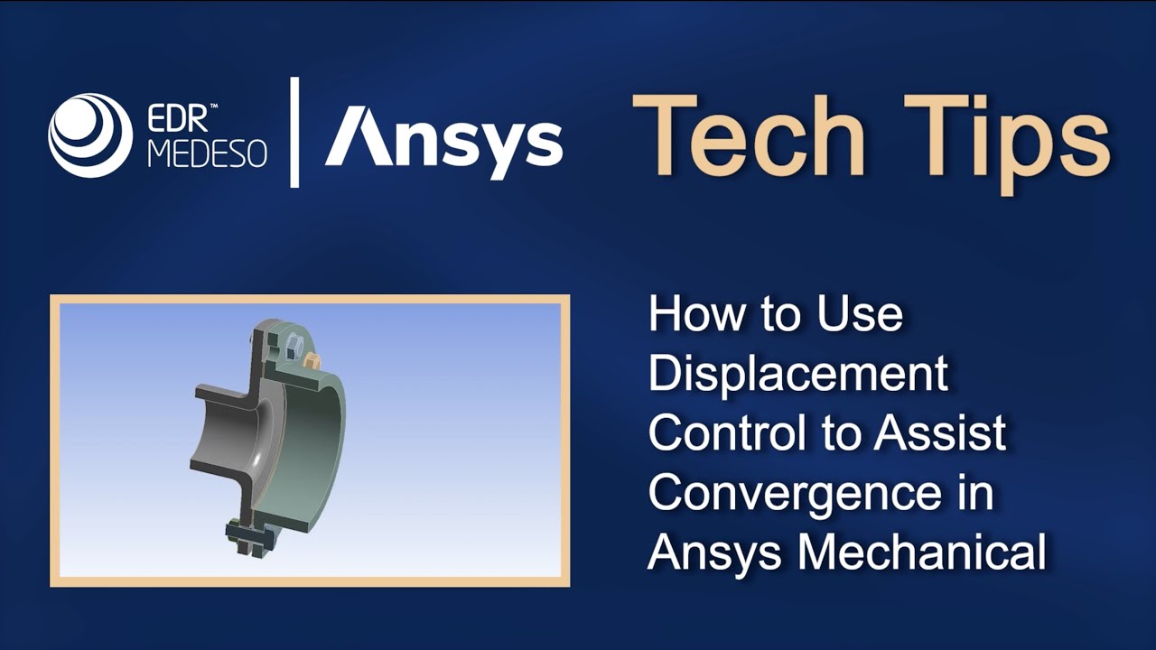 Как использовать управление смещением для достижения сходимости в ANSYS Mechanical