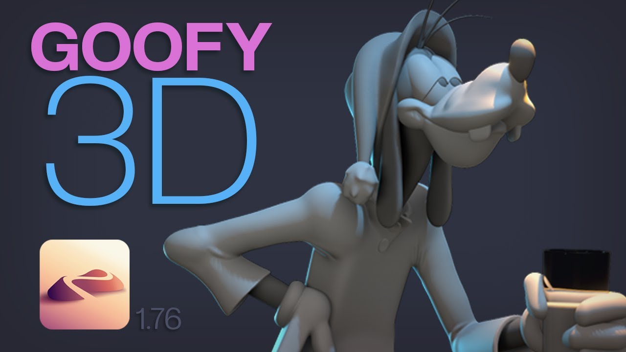 3D Modeling Goofy in Nomad Sculpt | Fully Tutorial - Part 1 -