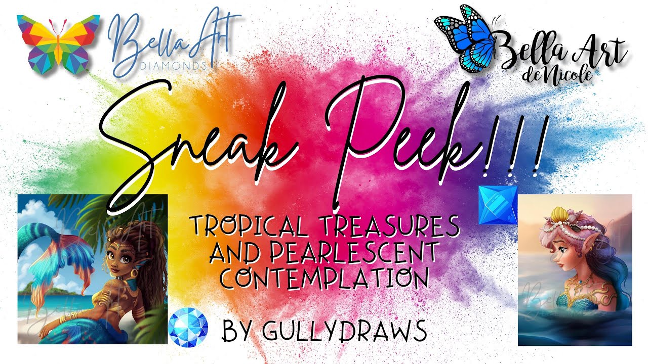 SNEAK PEEK of Tropical Treasures and Pearlescent Contemplation by Gullydraws