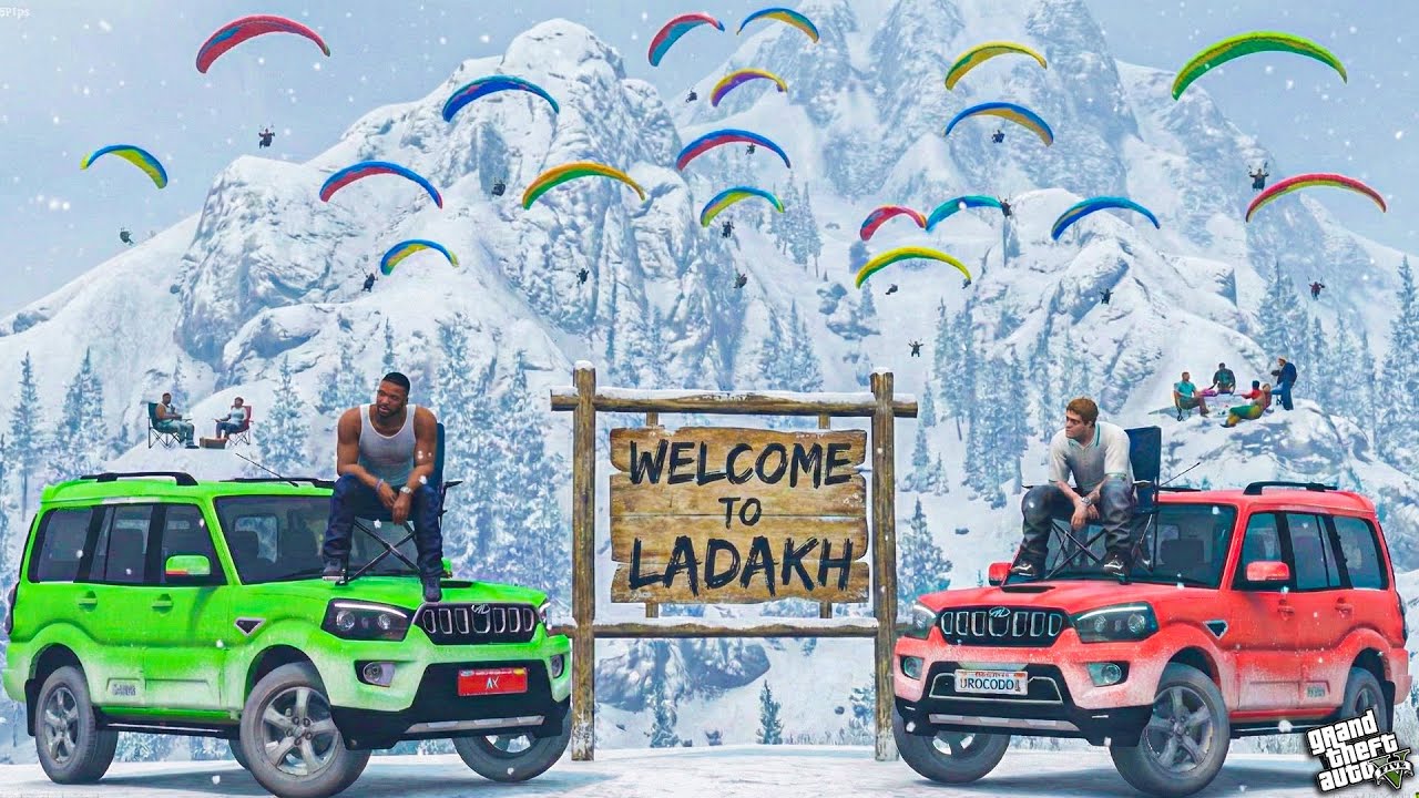 2GTA 5 : GOING WO LEH LADKAH IN SNOW FALL WITH SUZUKI HAYABUSA AND NINJA H2 JIMMY AND MICHAEL OMG!