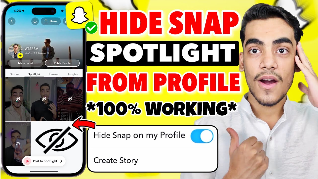 How To Hide Snapchat Spotlight Video From Profile | Snapchat Spotlight Video Hide Kaise Kare 