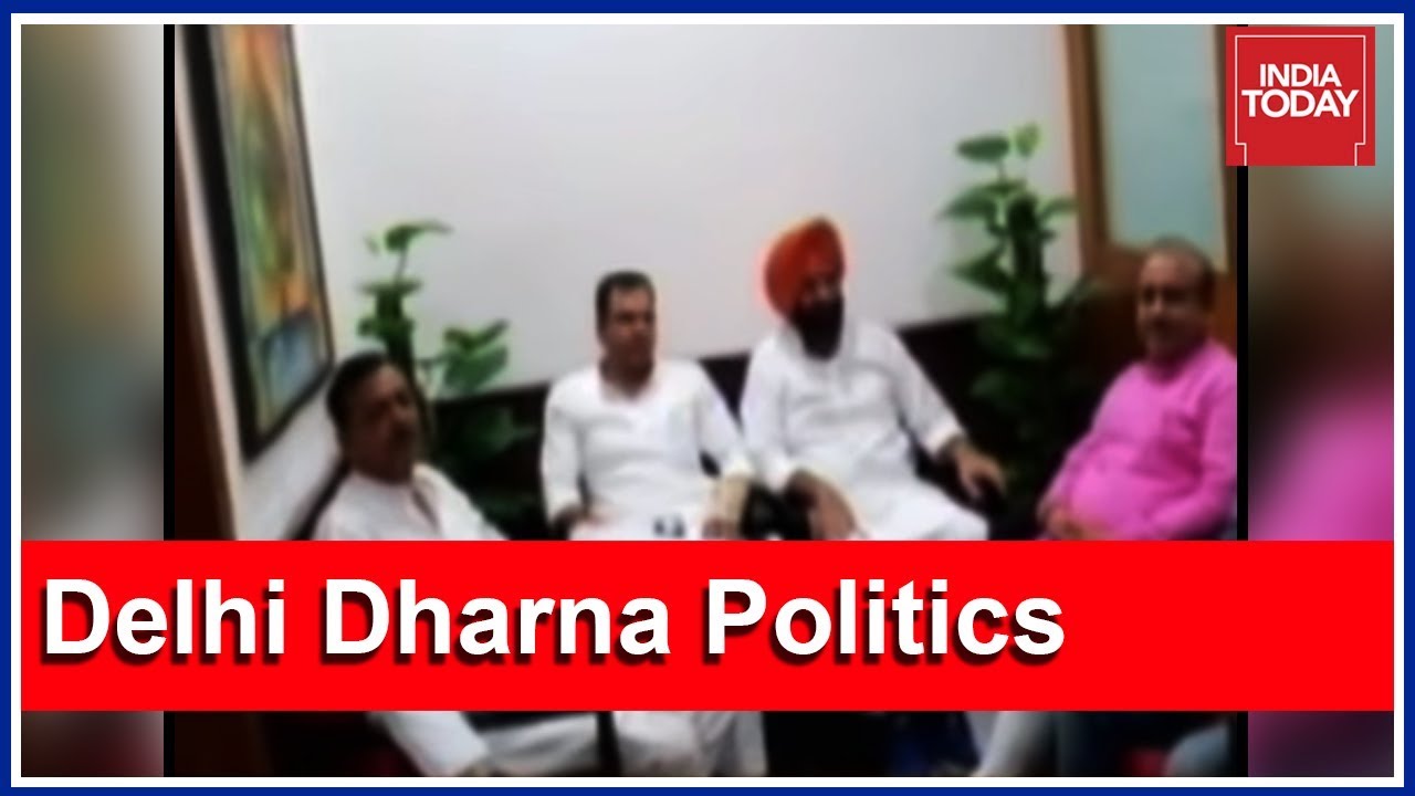 Delhi Dharna Politics: BJP's Counter Protest At Arvind Kejriwal's Residence