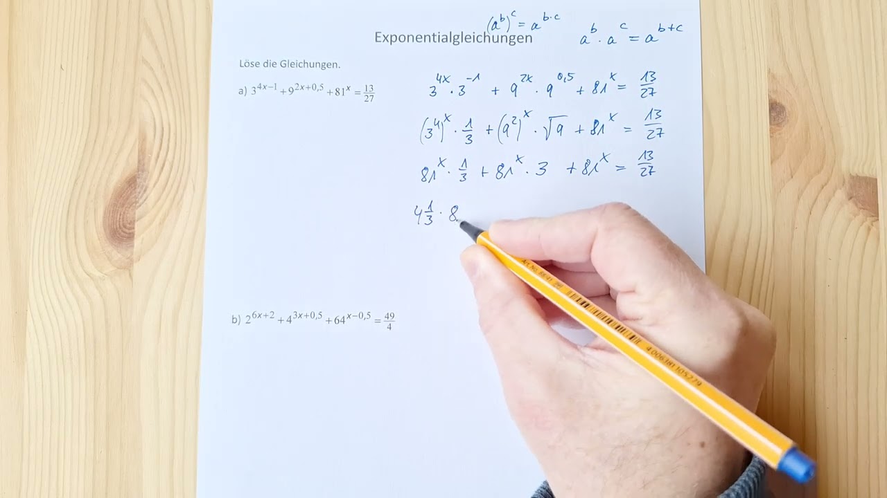 Exponentialgleichungen: auf gleiche Basis bringen