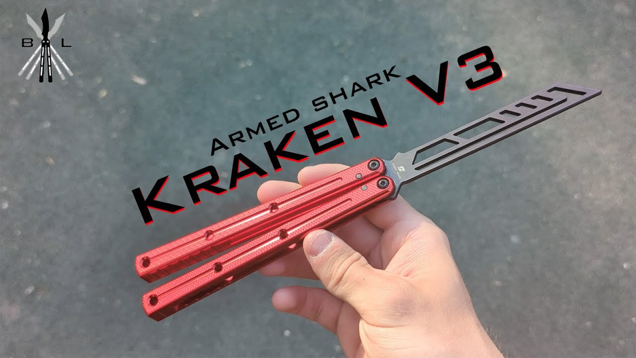 Обзор на нож бабочку - Armed Shark Kraken V3 | Review on balisong - Armed Shark Kraken V3