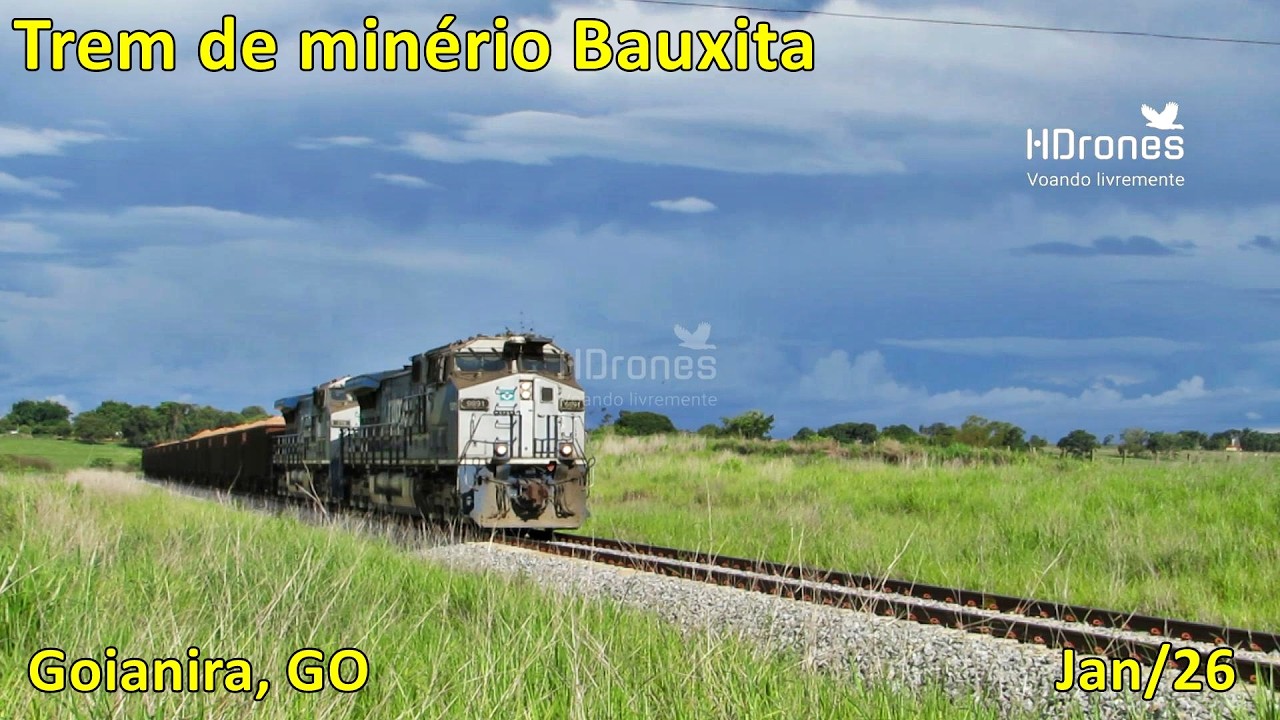 TREM DE MINÉRIO BAUXITA PASSANDO POR GOIANIRA GOIÁS - JAN/2026