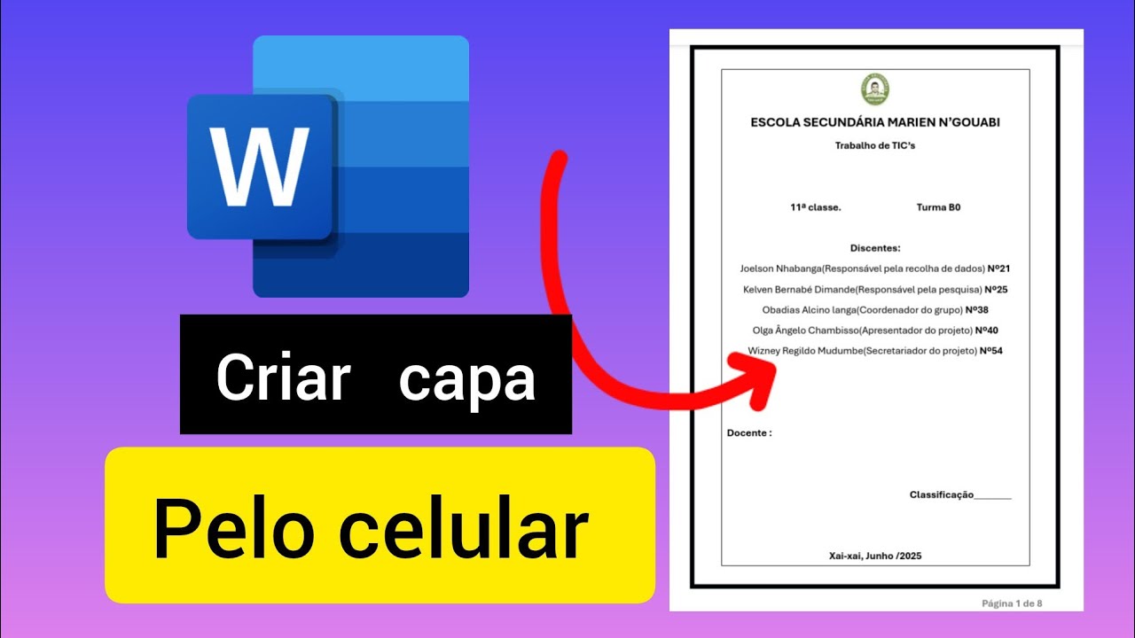 Como Criar uma Capa de Trabalho no Word pelo Celular: Passo a Passo.