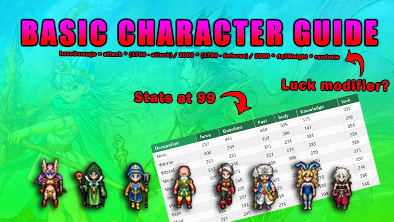 Party Building 101: The First Halfway Comprehensive Character Guide - Dragon Quest III HD-2D Remake