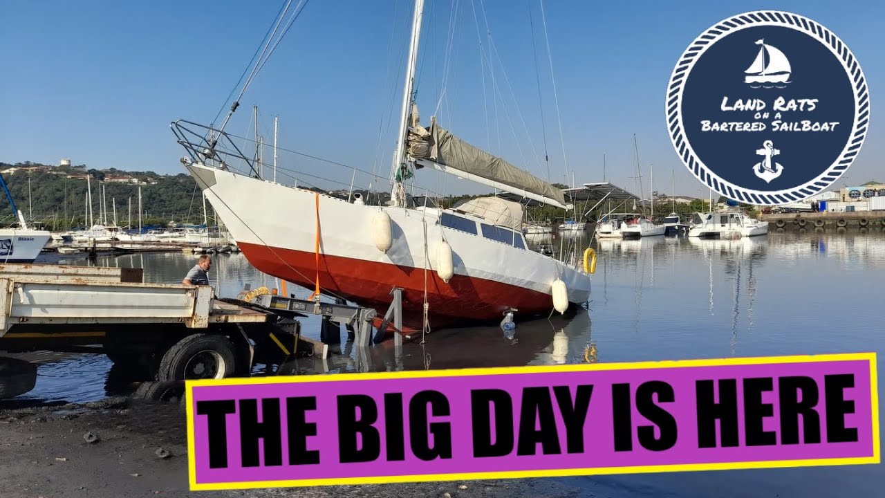 Sailboat Launch Day! Splash day after 6 years on the hard | Land Rats | EP47