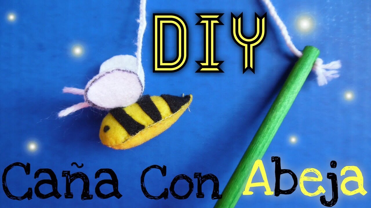 DIY Caña de Juguete con Abeja para Gatos