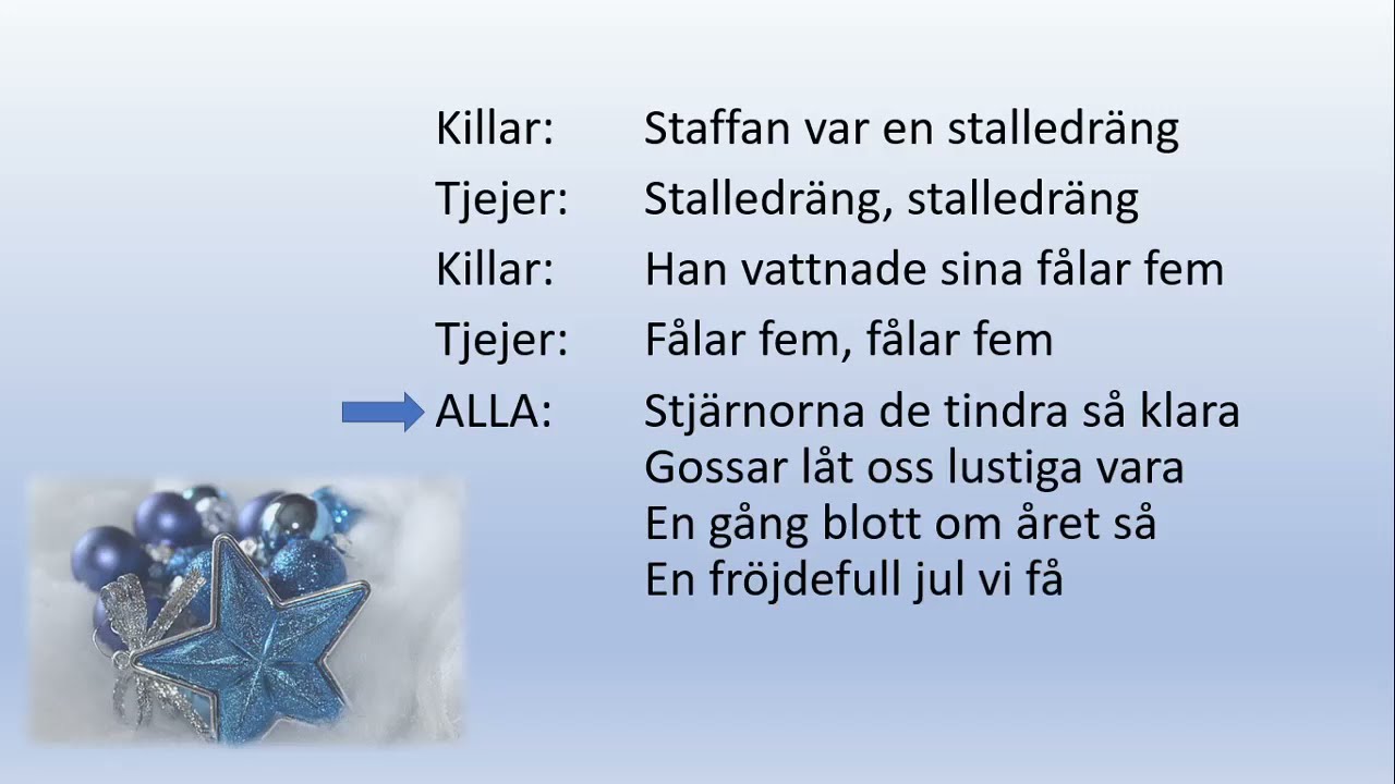 Staffan stalledräng TEXT
