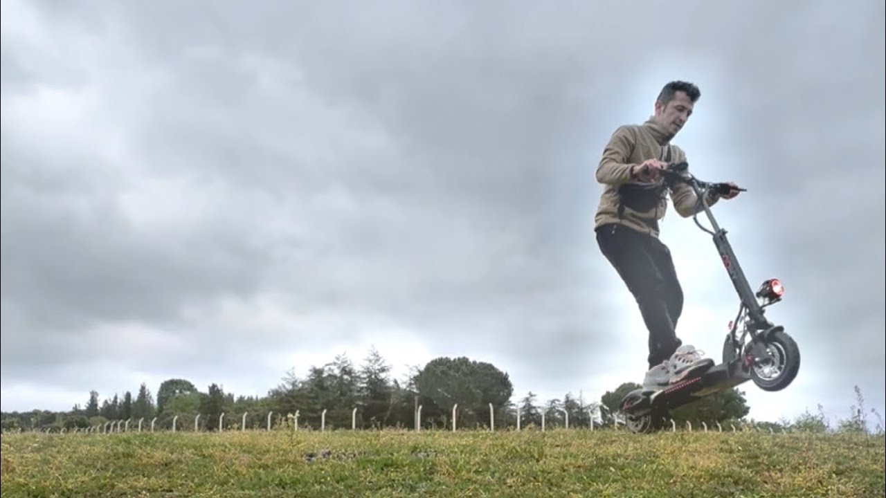 Scoowy 500w Promax Elektrikli Scooter inceleme Test sürüşü,Arazi Sürüşü