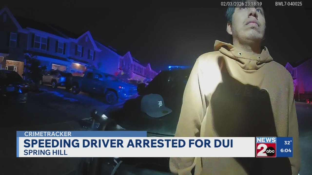 Speeding driver arrested for DUI in Spring Hill, TN