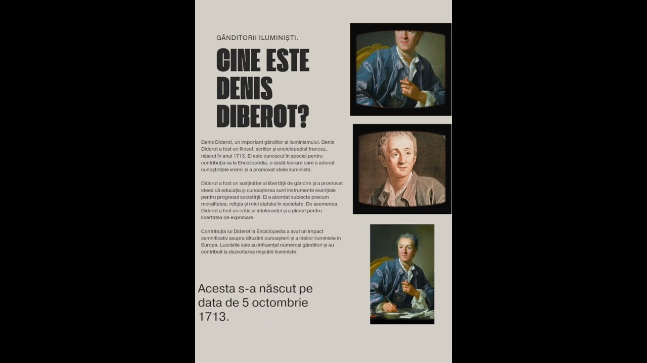 prezentarea unui g&acirc;nditor iluminist-Dimofte Andreea