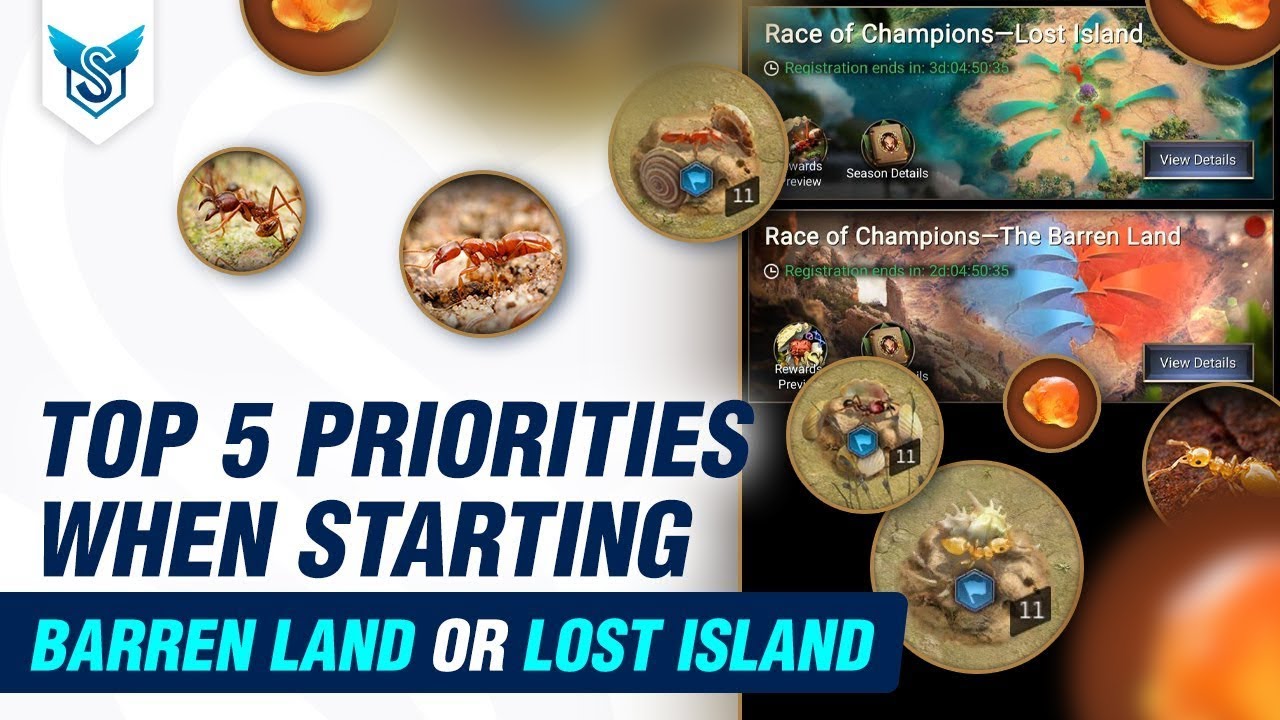 5 главных приоритетов при запуске Barren Land или Lost Island — The Ants Underground Kingdom [EN]