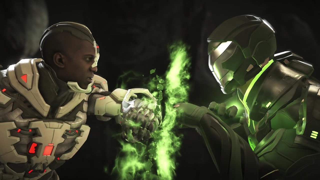 Injustice 2 : Cyborg Vs Green Lantern - All Intro/Outro, Clash Dialogues, Super Moves
