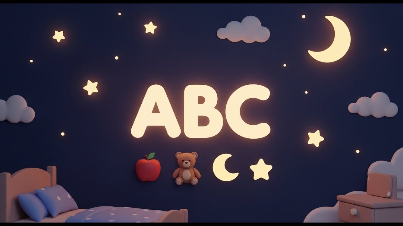 Bedtime ABC Song A–Z | Calm Alphabet Learning for Toddlers | Sleep-Friendly Kids Video