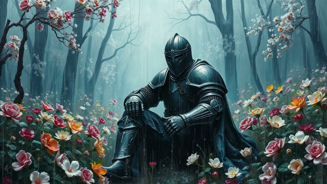 The Silent Warrior Rain and Reflection