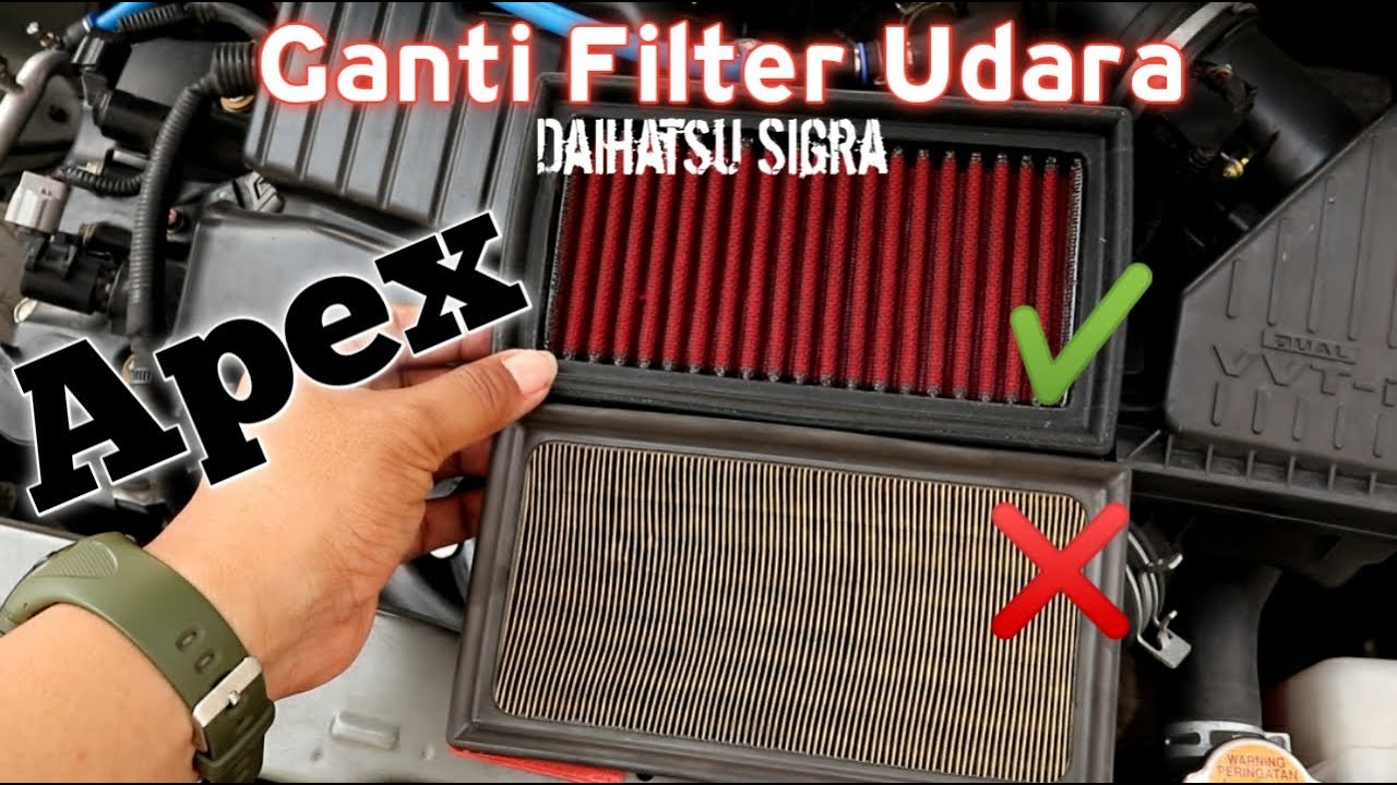 Unboxing Filter Udara Apex - Tes Jalan // Ganti Filter Udara Daihatsu Sigra #26