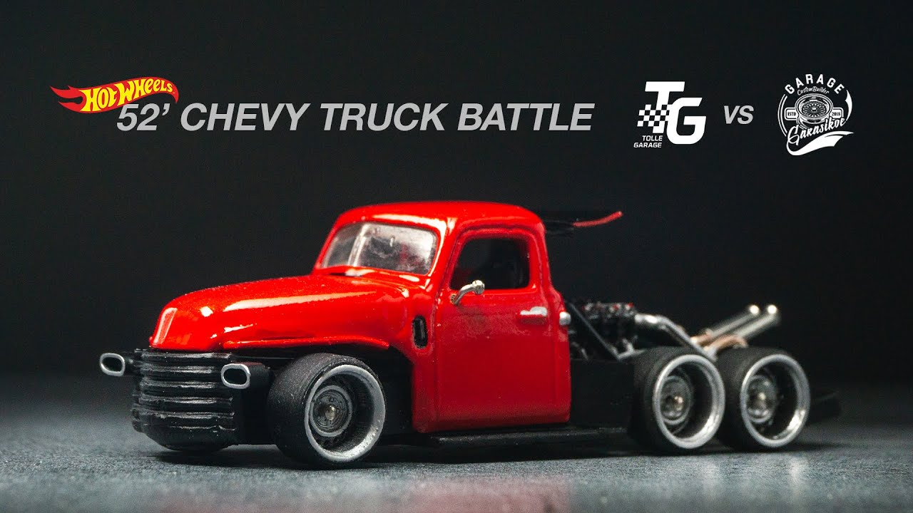 SIX Wheeler 52' Chevy Pickup Rear Engine V8 Twin Turbo Hot Wheels Custom