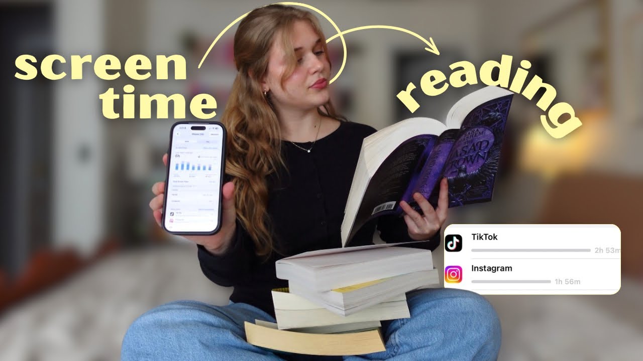 Swapping my phone screen time with reading for a week 📲📖 