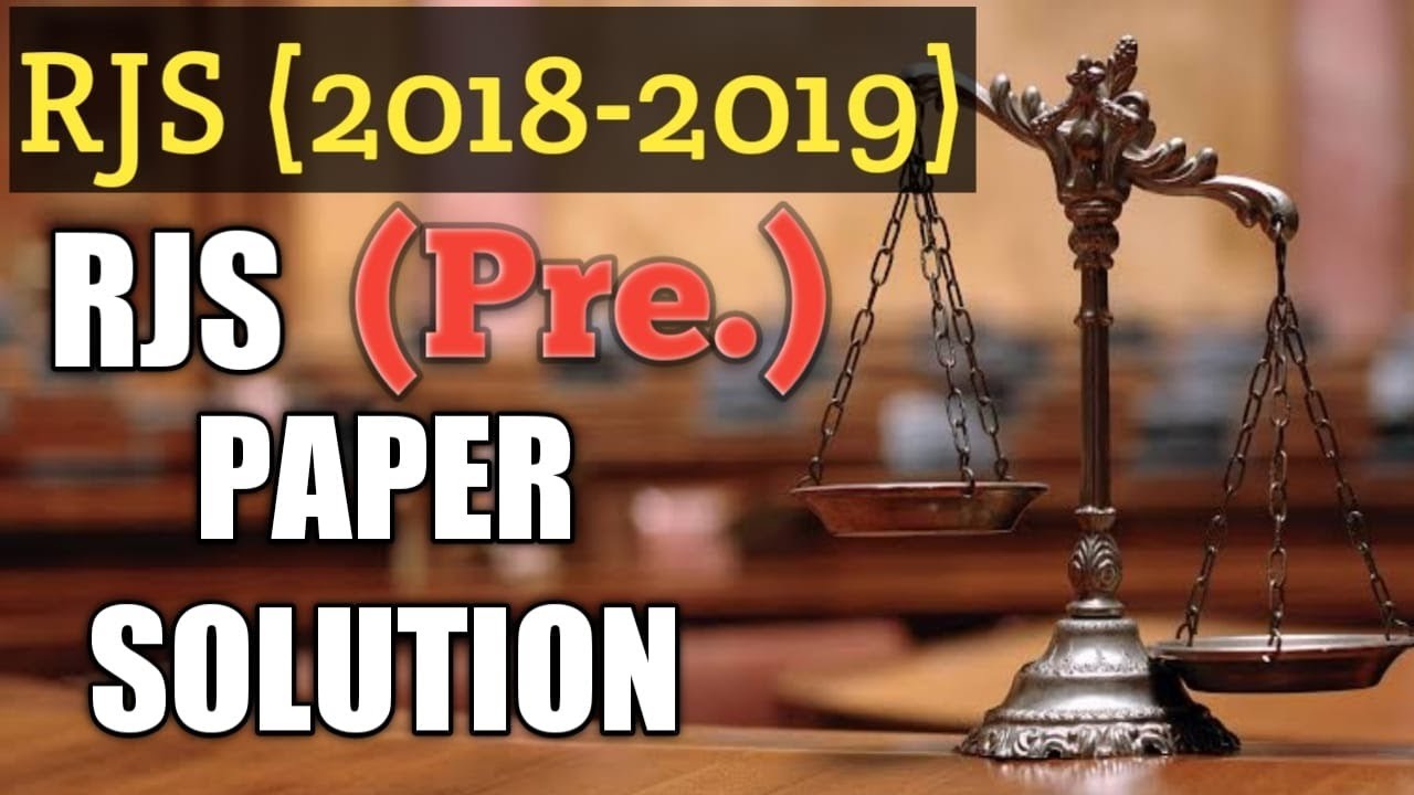 RJS Previous Year Paper solved | Rajasthan Civil judge 2018 Paper Solution