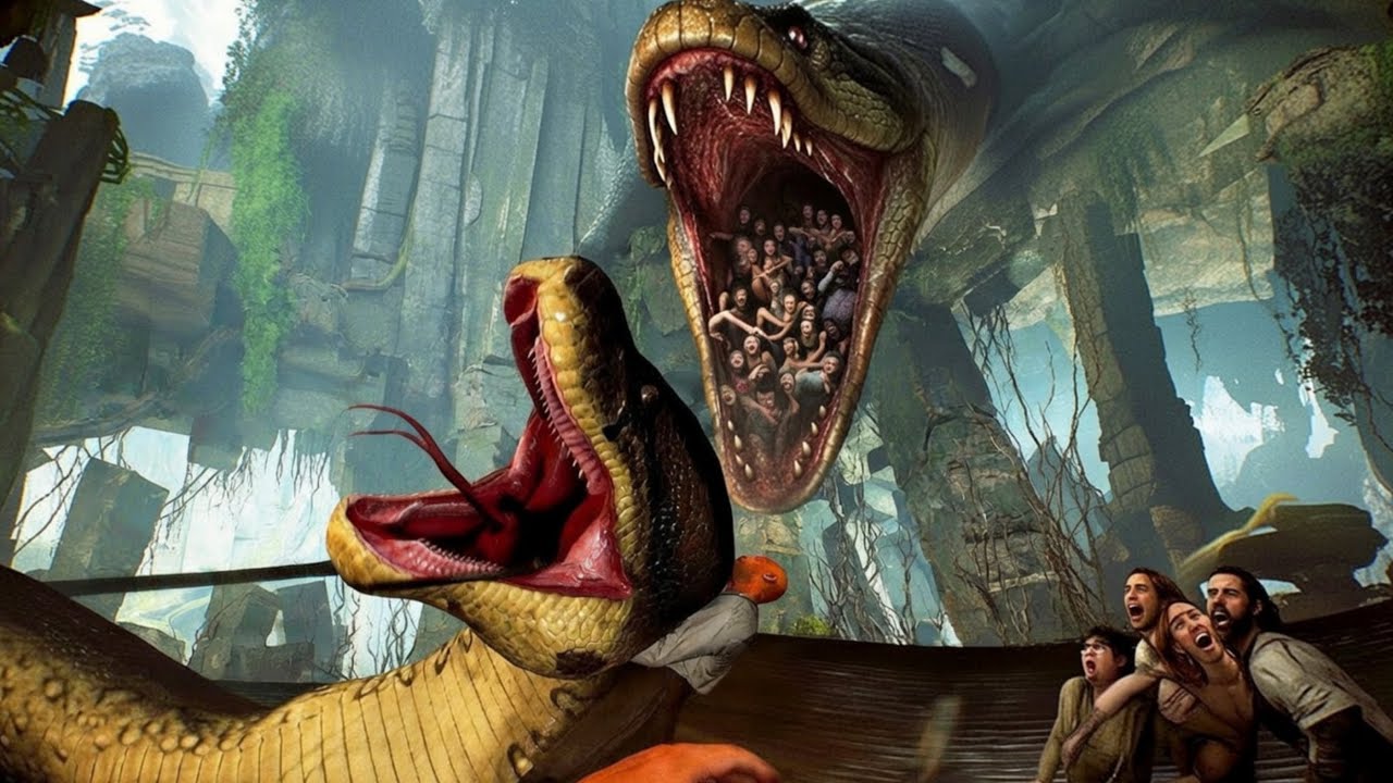 Titano Boa Appears 58 Feet Long Giant Snake vs Indiana Jones