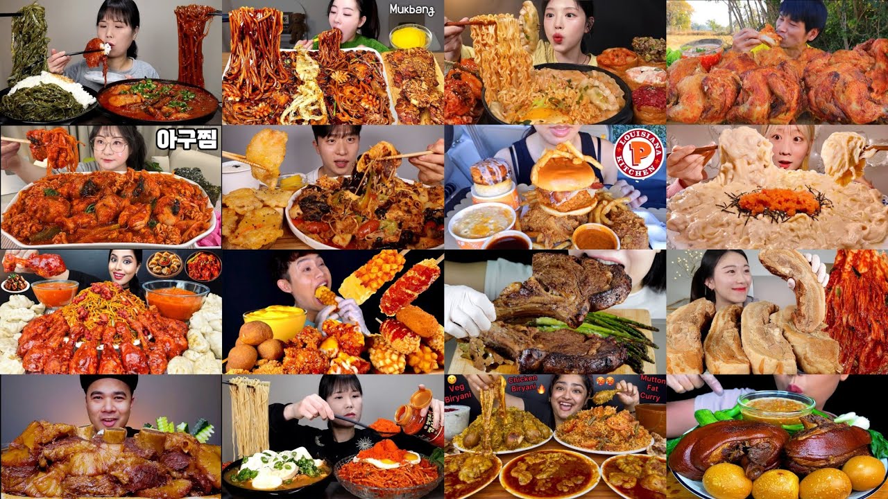 1 hour best *satisfying big bites* mukbang asmr compilation pt.16