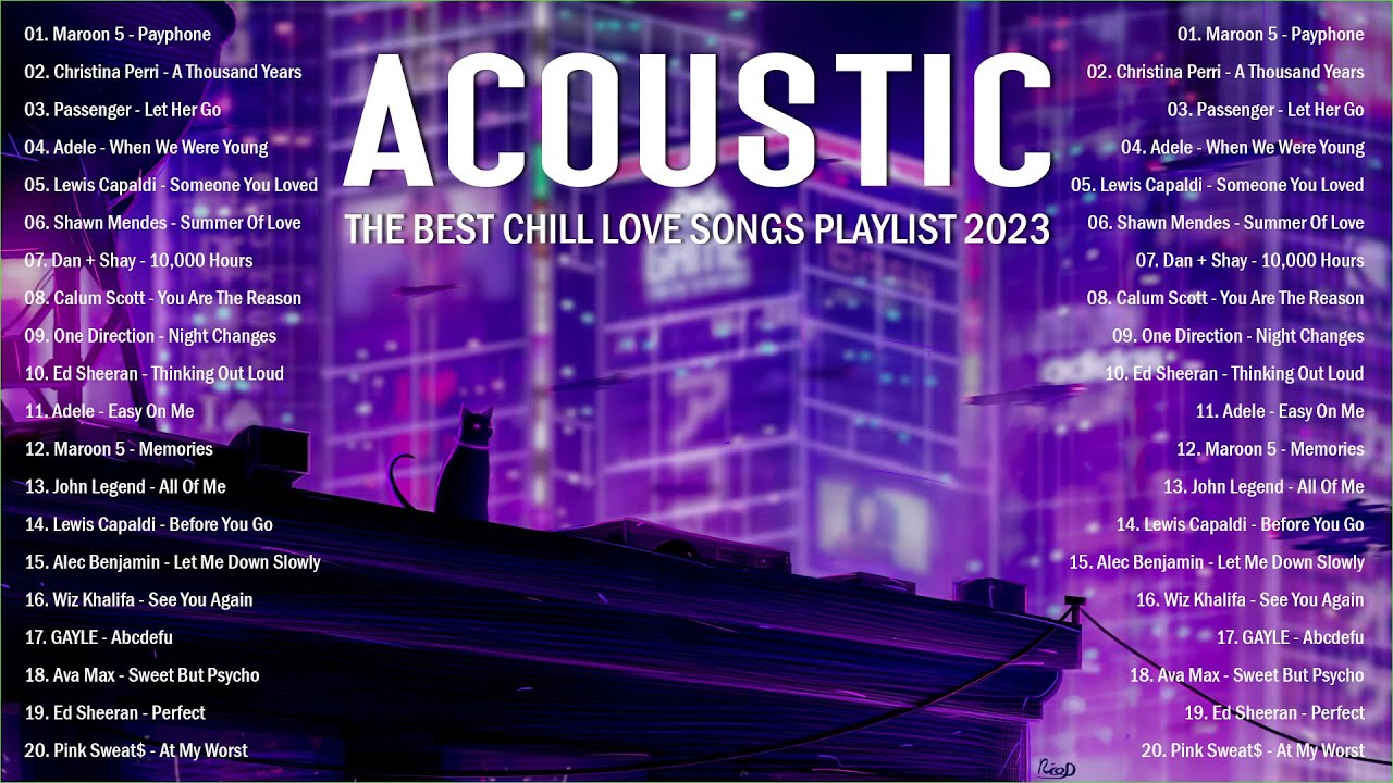 Acoustic Love Songs 2023 💜 Best Chill Love Songs ~ Maroon 5, Adele, Christina Perri, Calum Scott
