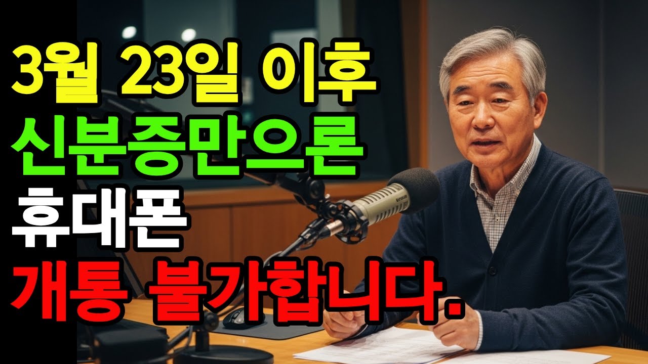대리개통 이제 끝! 신분증만 믿고 갔다가 막히는 이유 3월23일부터 바뀌어요.