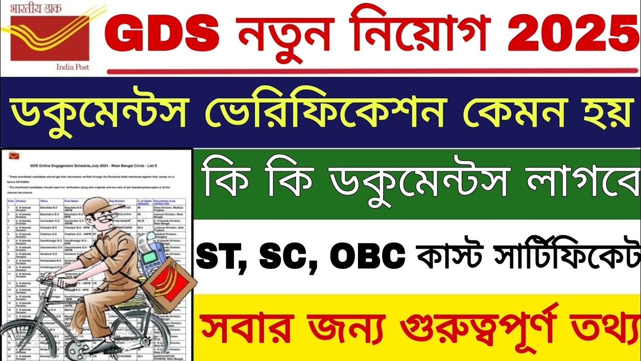 How GDS Document Verification Works | Required Documents After Merit List | GDS Vacancy 2025