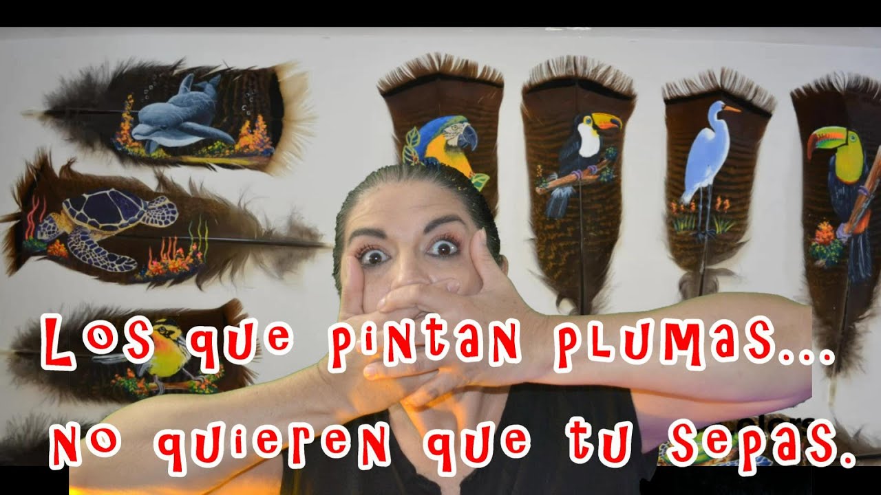 COMO PINTAR SOBRE PLUMAS DE AVE/Painting on feathers (prepare the feather - format)