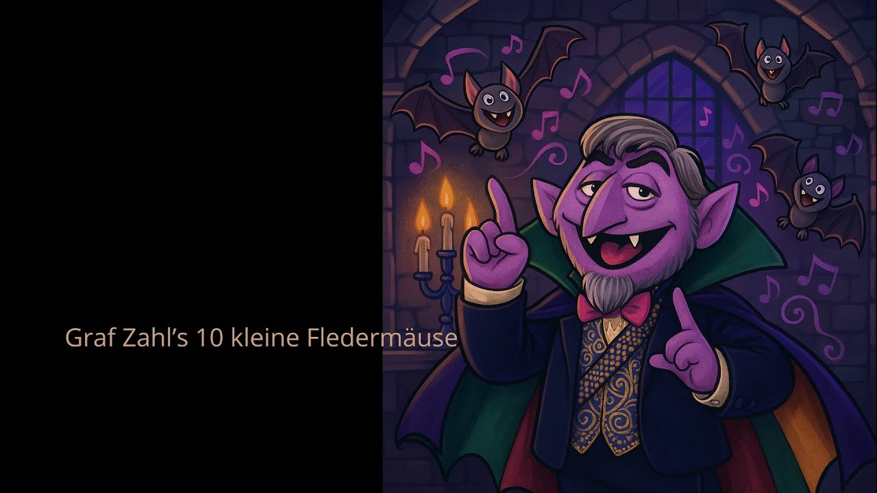 Graf Zahl's 10 kleine Fledermäuse | Halloween Lied