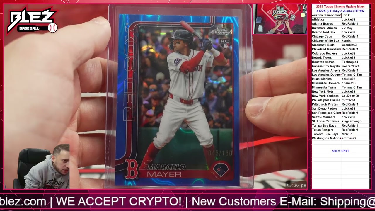 2025 Topps Chrome Update Mixer 4 BOX BREAK Random Team #02