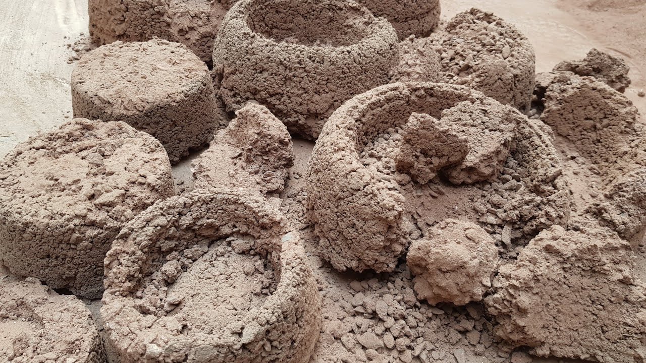 ASMR | Series Pt-4 | Concrete mix Red Dirt | Floor/Foamy Water Crumbles