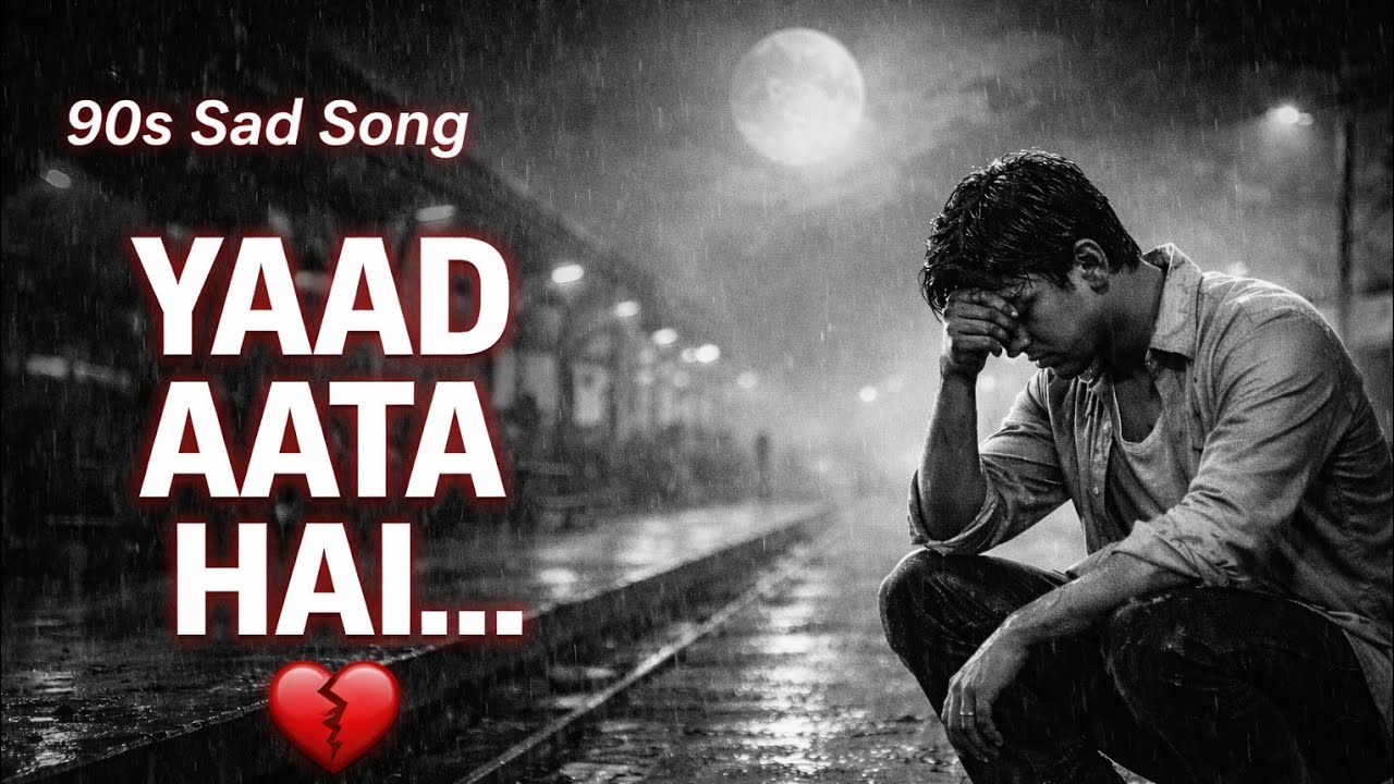 YAAD AATA HAI… 💔 | 90s Sad Romantic Song | Heart Touching Hindi Love Song | Black & White Love Story