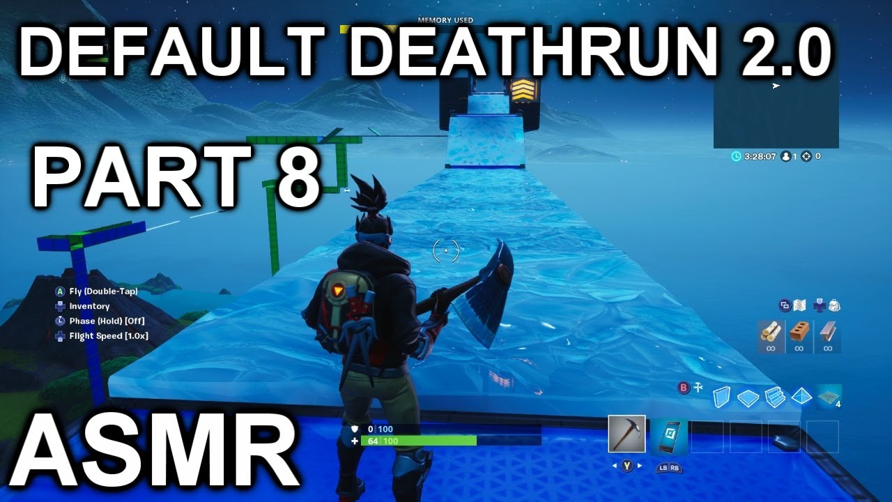 ASMR FORTNITE DEFAULT DEATHRUN PART 8 | GUM CHEWING + CONTROLLER SOUNDS
