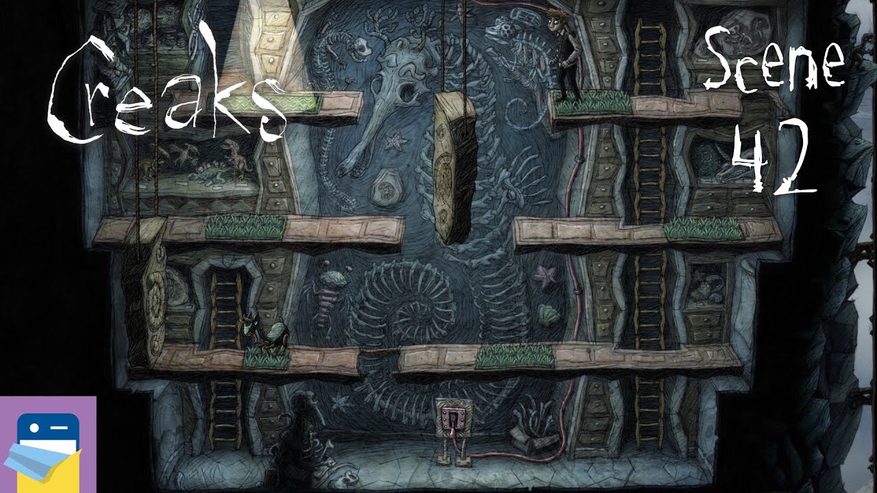 Creaks: Scene 42 Walkthrough + Secret Room + Painting & iOS Gameplay (by Amanita Design)