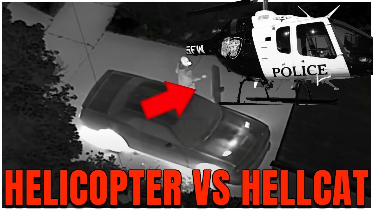 Hellcat Challenger is FAST, but NOT FASTER than a POLICE HELICOPTER with INFRARED Camera!