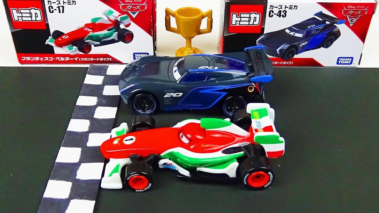 Disney Cars Jackson Storm VS Francesco Bernoulli Race! Stop Motion  Tomica Special Race vol.9