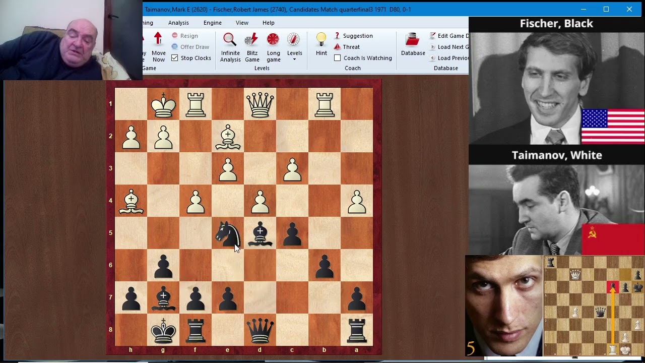 Sesiunea 433: Mark Taimanov vs Bobby Fischer, game 5, Vancouver, 1971