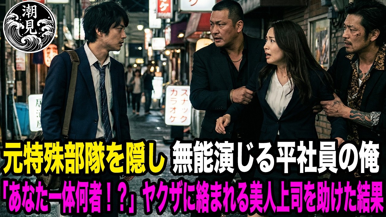 元特殊部隊を隠し無能演じる平社員の俺。ヤクザに絡まれる美人上司を助けた結果「あなた一体何者！？」【感動する話】