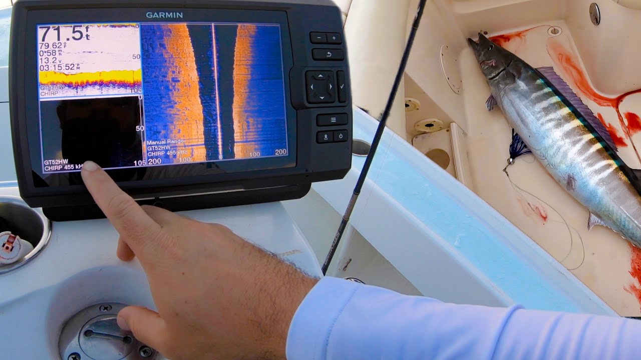 Trying out NEW FISH Finder and eating WAHOO