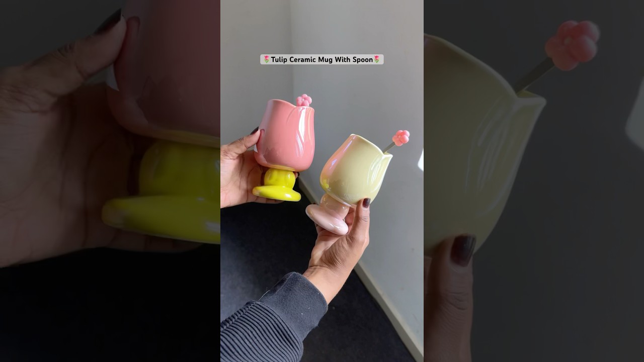 Pinteresty Tulip Ceramic Mug 🌷✨🎀#kawaii #ceramic  #cute #kawaii #aesthetic #mug