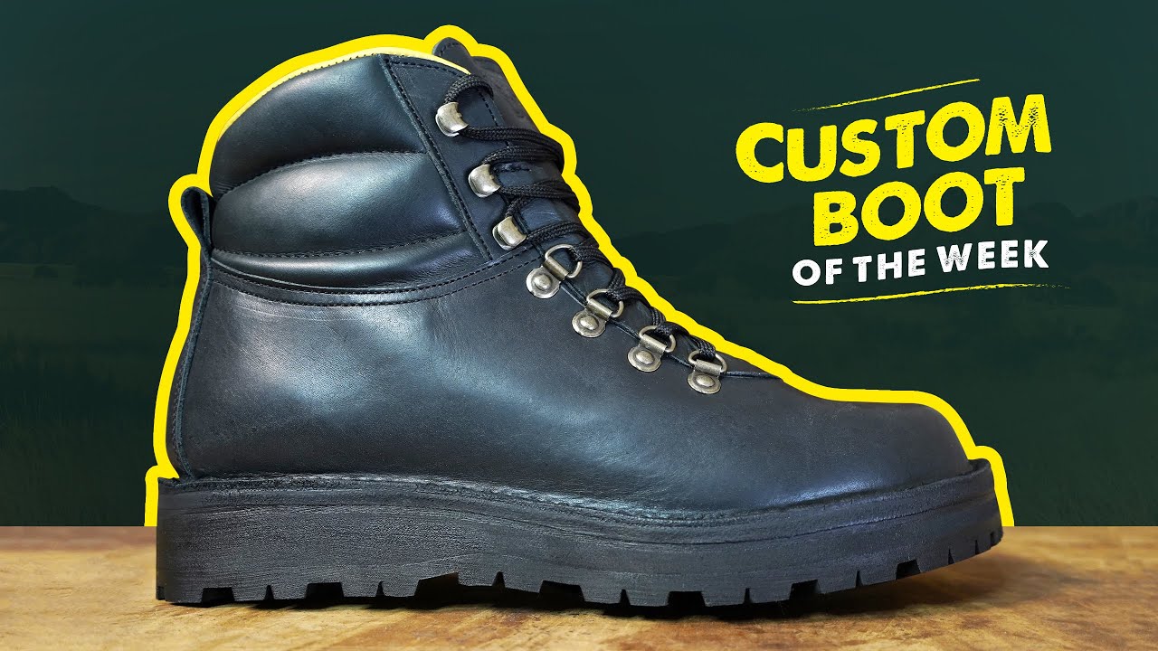 CUSTOM BOOT OF THE WEEK #3 // Black Razorback, Leather Midsole & EVA/Mini Lug Outsole