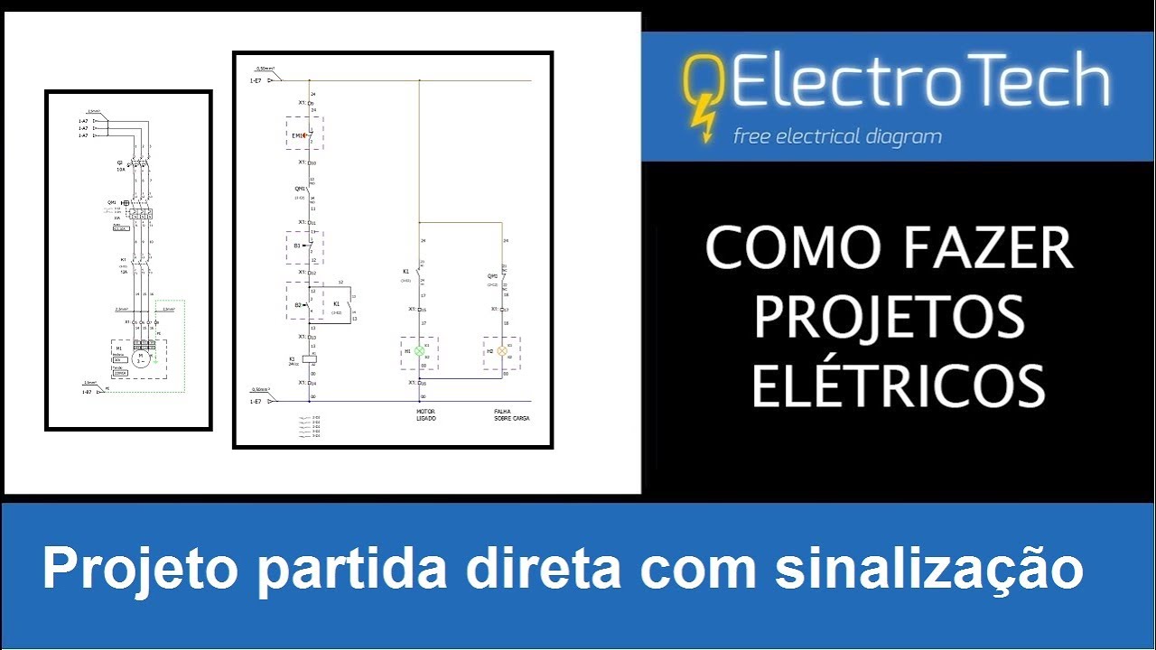 Projeto partida direta com sinalização
