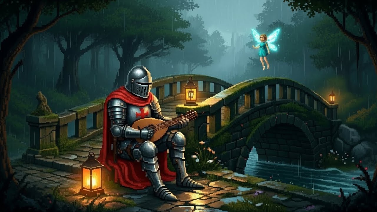 DnD Music & Medieval Fantasy Music Rain on Bridge Ambience