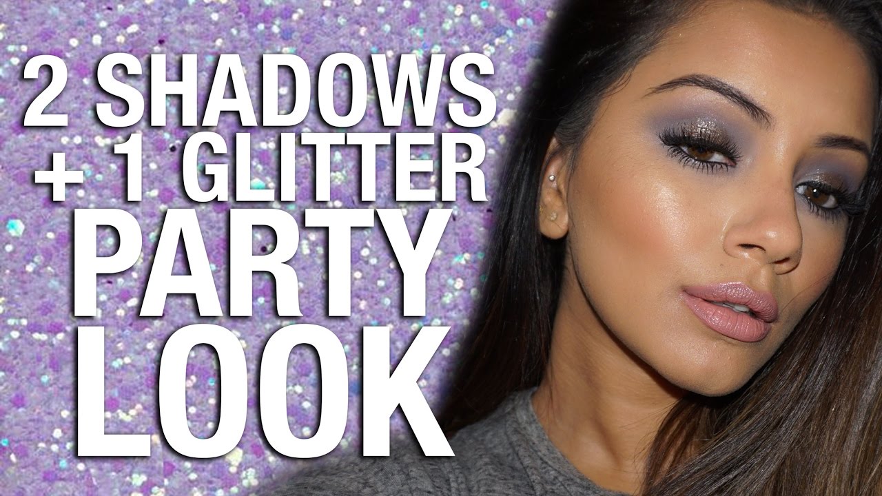 EASY 2 Shadows + 1 Glitter Party Makeup Tutorial