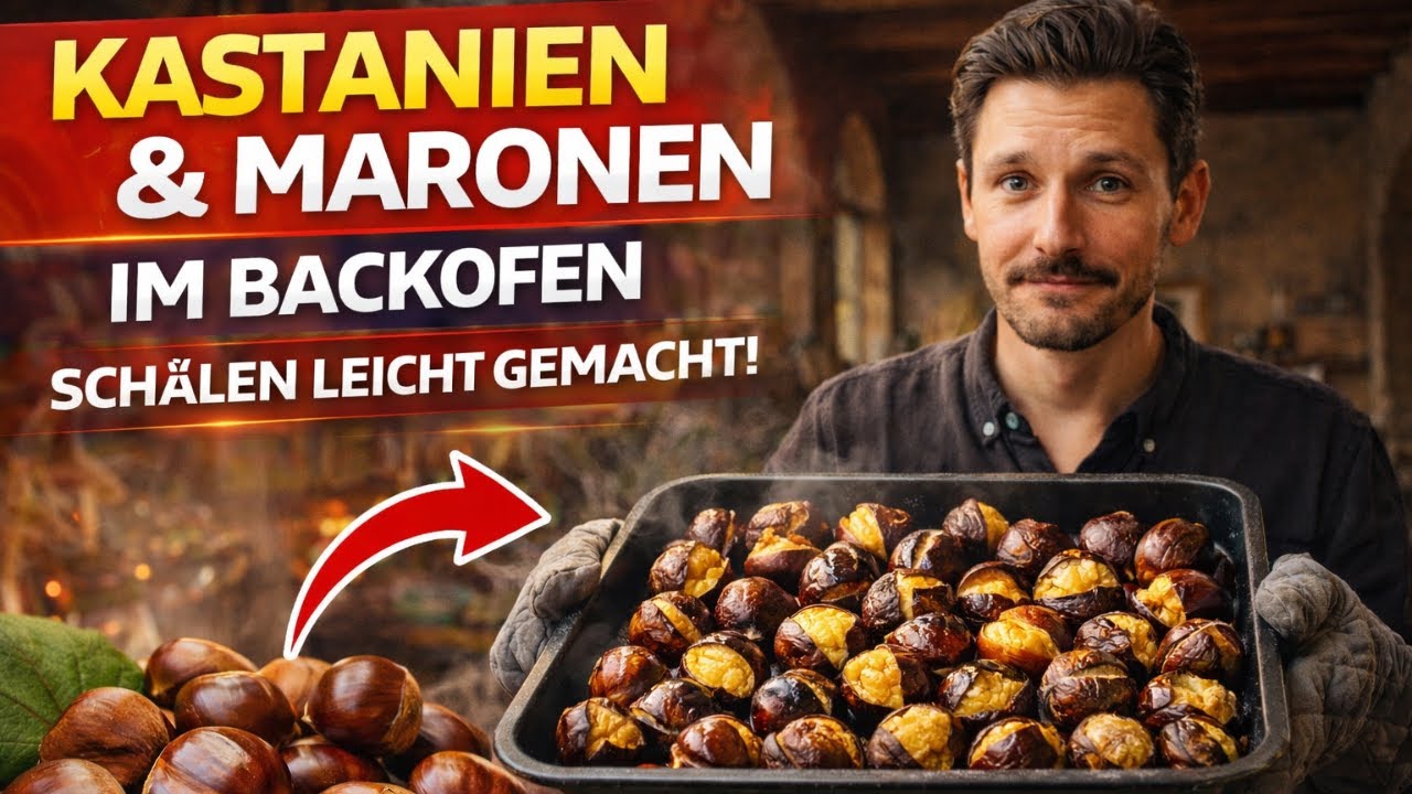 Kastanien & Maronen im Ofen – Schälen ohne Probleme (so einfach!)