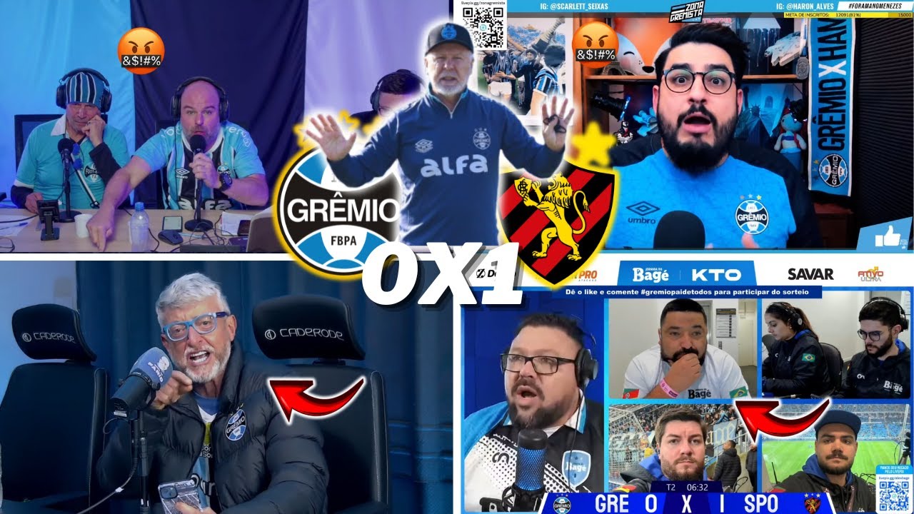 REAÇÕES DOS GRÊMISTAS REVOLTADOS | GRÊMIO 0 X 1 SPORT | BRASILEIRÃO 2025 | VAMOS RIR KKKKK