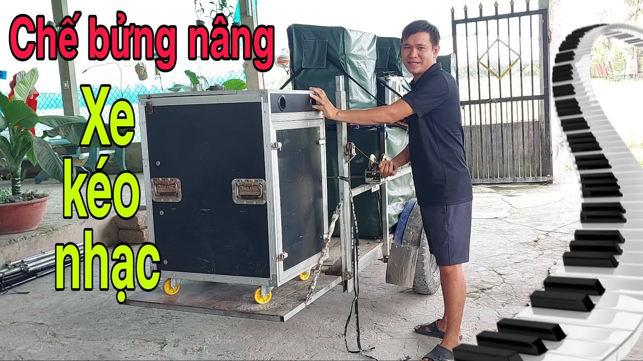 Chế bửng nâng xe kéo nhạc || Thẩm già vlogs
